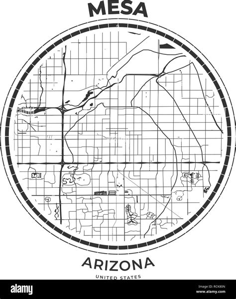 T Shirt Map Badge Of Mesa Arizona Tee Shirt Print Typography Label