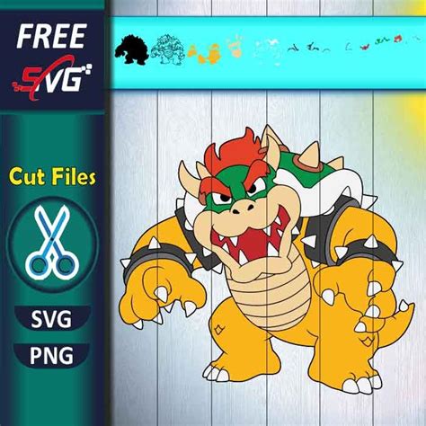 Bowser Svg Free For Cricut Super Mario Characters Svg King Koopa