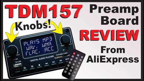 TDM157 Preamplifier MP3 Board Review - YouTube