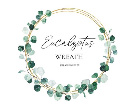 Eucalyptus Wreath Clipart Watercolor Eucalyptus Frame Baby Etsy Ireland