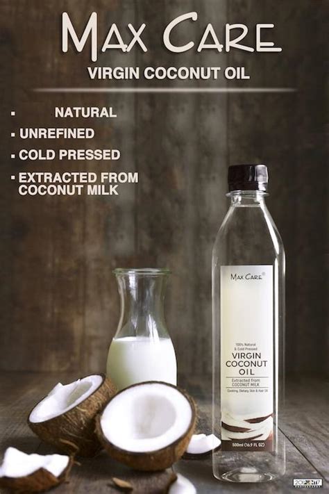 Maxcare Virgin Coconut Oil Cold Pressed 500ml Grocery And Gourmet Foods