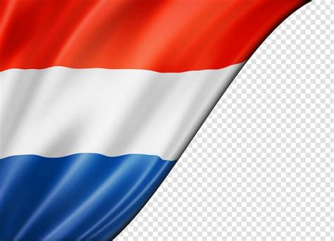 Bandeira Da Holanda Isolada No Banner Branco Psd Premium