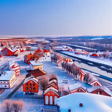 Russian Little City Khrushchevki Toska Winter Stable Diffusion