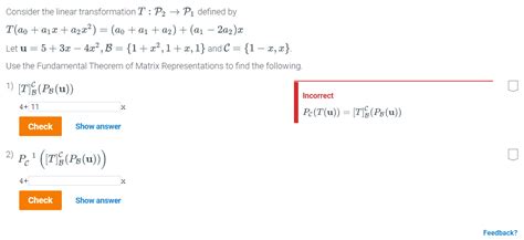 Solved Consider The Linear Transformation T P2 → P1 Defined