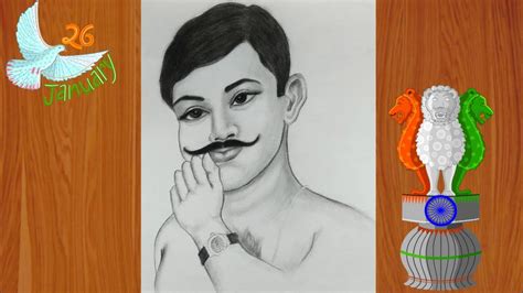 Chandrashekhar Azad Drawing Republic Day Spacial Drawing