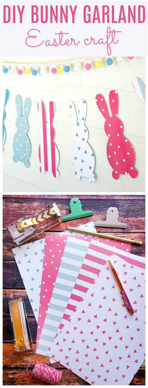 Easy Diy Easter Bunny Garland Idea Pretty My Party