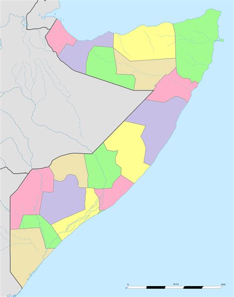 Carte Vierge De La Somalie