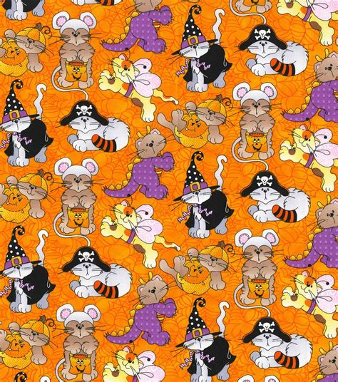 Cats Costume Party Halloween Cotton Fabric JOANN