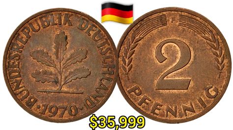 Germany Coin 2 Pfenning 1970 Coin Value Stuttgart Mint Up To 35 999