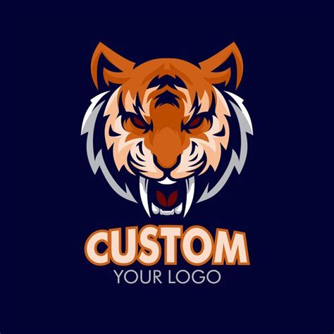 Ilustración de vector de logotipo de tigre Vector Premium