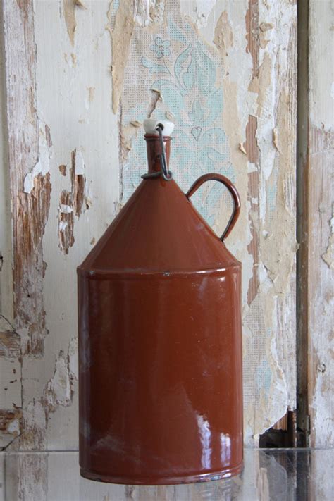 Large Brown Enamel Jug – Haute Juice