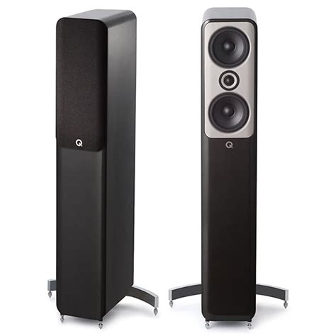 Q Acoustics Concept Floorstanding Speakers Gloss Black Reverb