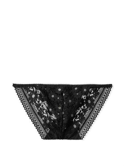 Papatya Dantel String Bikini Külot Siyah VS26268416 Victoria s