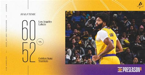 Lakers Latam En Preseason On Twitter HALFTIME Lakers 60 52