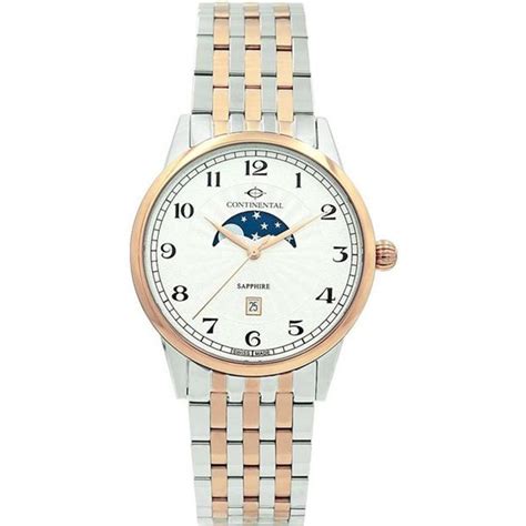 Continental Continental Moonphase Watch Two Tone Rose And Silver