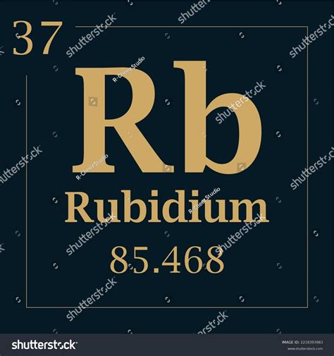 Symbol Element Rubidium Atomic Mass Number Stock Vector Royalty Free 2218393983 Shutterstock