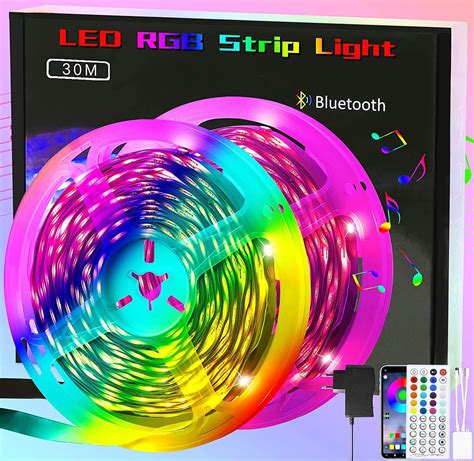 Zmh Ruban Led M Bande Rgb Bluetooth Led Chambre Bandeau Contr L