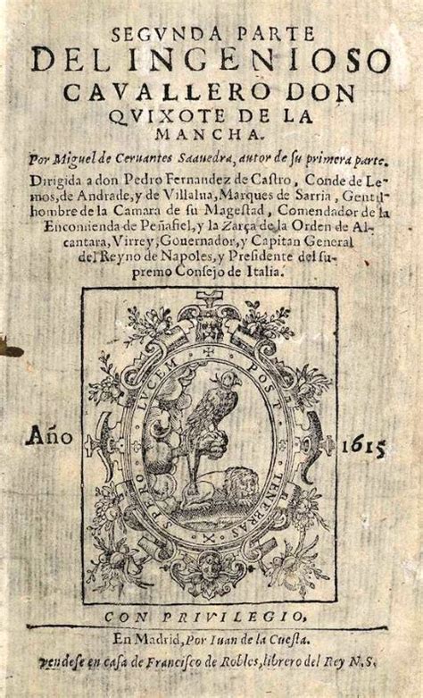 31 DE OCTUBRE DE 1615Se Publica La Segunda Parte De El Quijote Acami