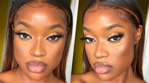 NUDE CUT CREASE FULL GLAM FLAWLESS MAKEUP YouTube