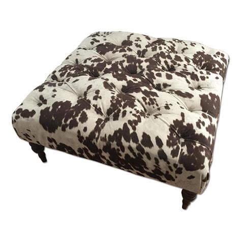 Cow Print Ottoman Aptdeco