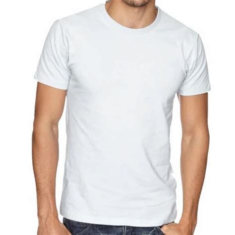 Cotton White Mens Plain T Shirts Round Neck At Rs 150 In New Delhi