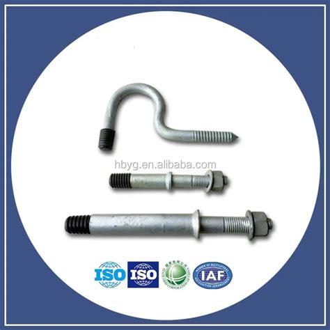 Hot Galvanized Spindle Insulator High Voltage Insulator Spindles For Cable Fitting U Channel