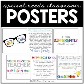 FREE Special Education Classroom Posters [Classroom Decor Posters]