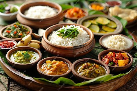 Typical Healthy Maharashtrian Food Platter Or Thali Full Of Nutrients
