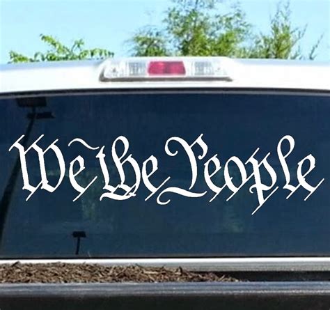 We the People Decal for Truck Window We the People Wall Decal - Etsy