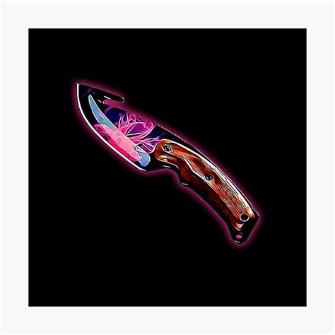 Gut Knife Doppler Drawing A Csgo Knife Skin Photographic Print For