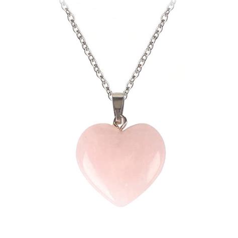 Fako Bijoux Ketting Met Hartje Hart Natuursteen X Mm