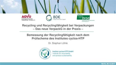 PDF Recycling und Recyclingfähigkeit bei Verpackungen Das neue