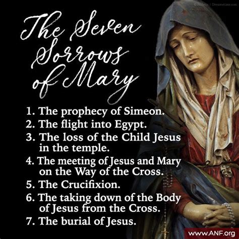 The Seven Sorrow Of Mary In 2024 Jesus In The Temple Catholic