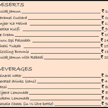 Biryani Guru Menu Menu For Biryani Guru Cbd Belapur Navi Mumbai