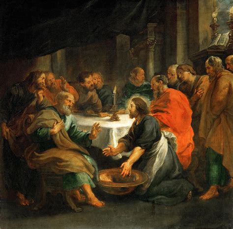 Christ Washing the Apostles' Feet #1 by Peter Paul Rubens