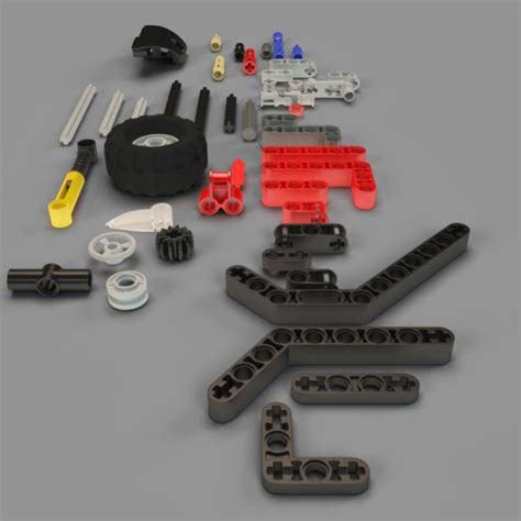 D Model Lego Technic Pieces