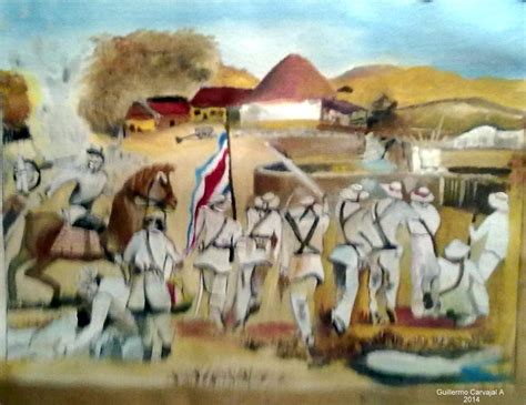 Guillermo Carvajal Alvarado Costa Rica Su Pintura La Guerra