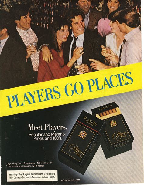 1983 Players Cigarette Magazine Ad Meeting Players Photo Old