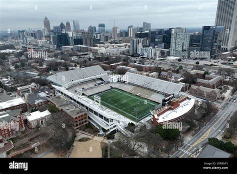 A General Overall Aerial View Of Bobby Dodd Stadium At Historic Grant Field At Georgia Institute