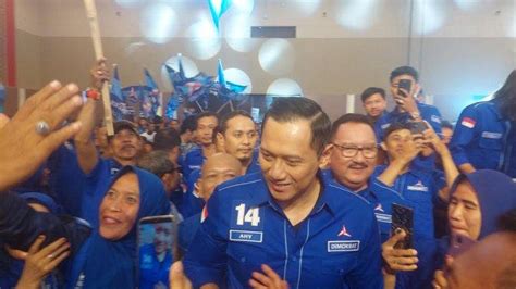 AHY Bakar Semangat Kader Demokrat Di Hotel Claro Makassar Tribun