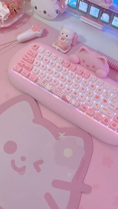 Unbox The Cutest Pink Kitty Keyboard With Me ≽ •⩊• ≼ ₊˚⊹♡