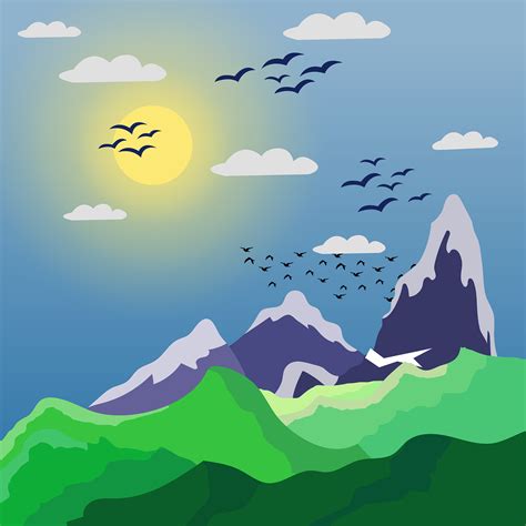 Download Nature, Mountains, Forest. Royalty-Free Stock Illustration ...