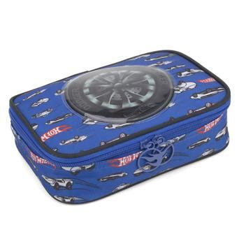 Estojo Box Oficial Hot Wheels Pneu Azul Luxcel Estojo Escolar Magazine Luiza