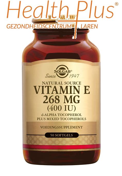 Solgar Vitamine E 268mg 400iu Complex 50 Softgels Health Plus