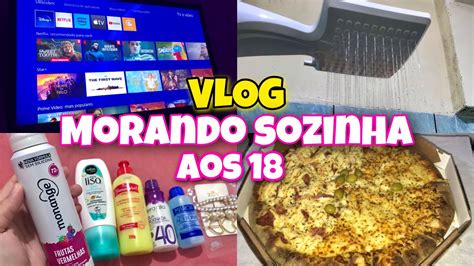 VLOG MEU DIA MORANDO SOZINHA AOS 18 ANOS Rotina Organização