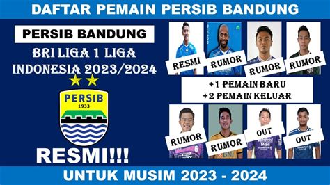 Daftar Pemain Persib Bandung Musim 20232024 Daftar Pemain Persib