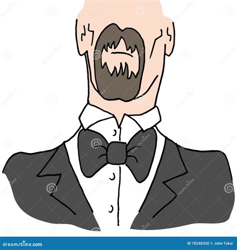 Man Wearing A Bow Tie Stock Vector Illustration Of Clipart