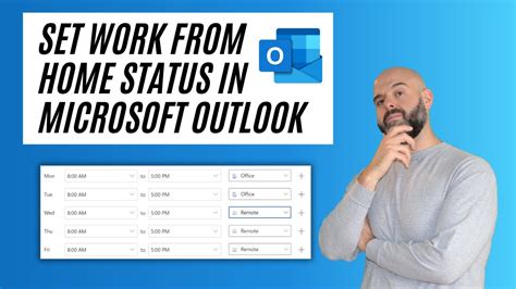 Set Microsoft Outlook Work From Home Status Youtube