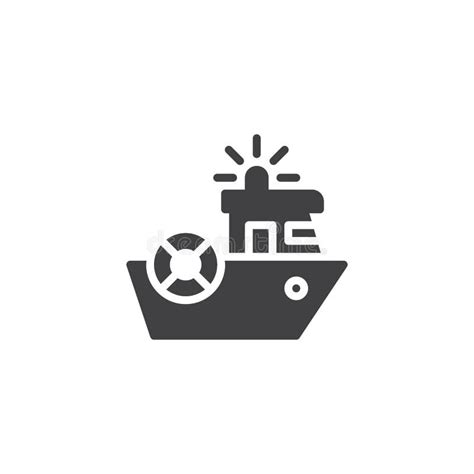 Coast Guard Vector Icon Stock Vector Illustration Of Ship 122664596