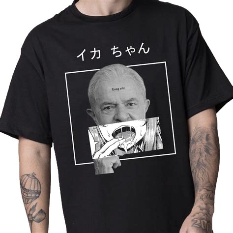 Camiseta Long Nite Pol Tica Streetwear Trap Rap Oversized Camisa Lula